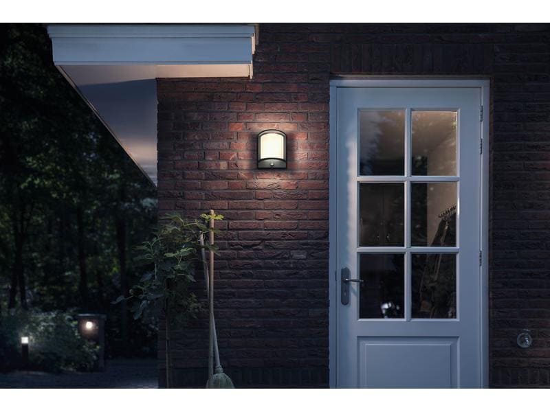 Philips Wandleuchte Samondra 12 W, 1200 lm, 2700 K, Anthraz MyGarden Wandleuchte für den Aussenbereich
