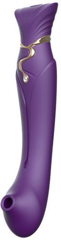 Zalo - Queen Set G-spot PulseWave Vibrator Met Suction Sleeve Paars