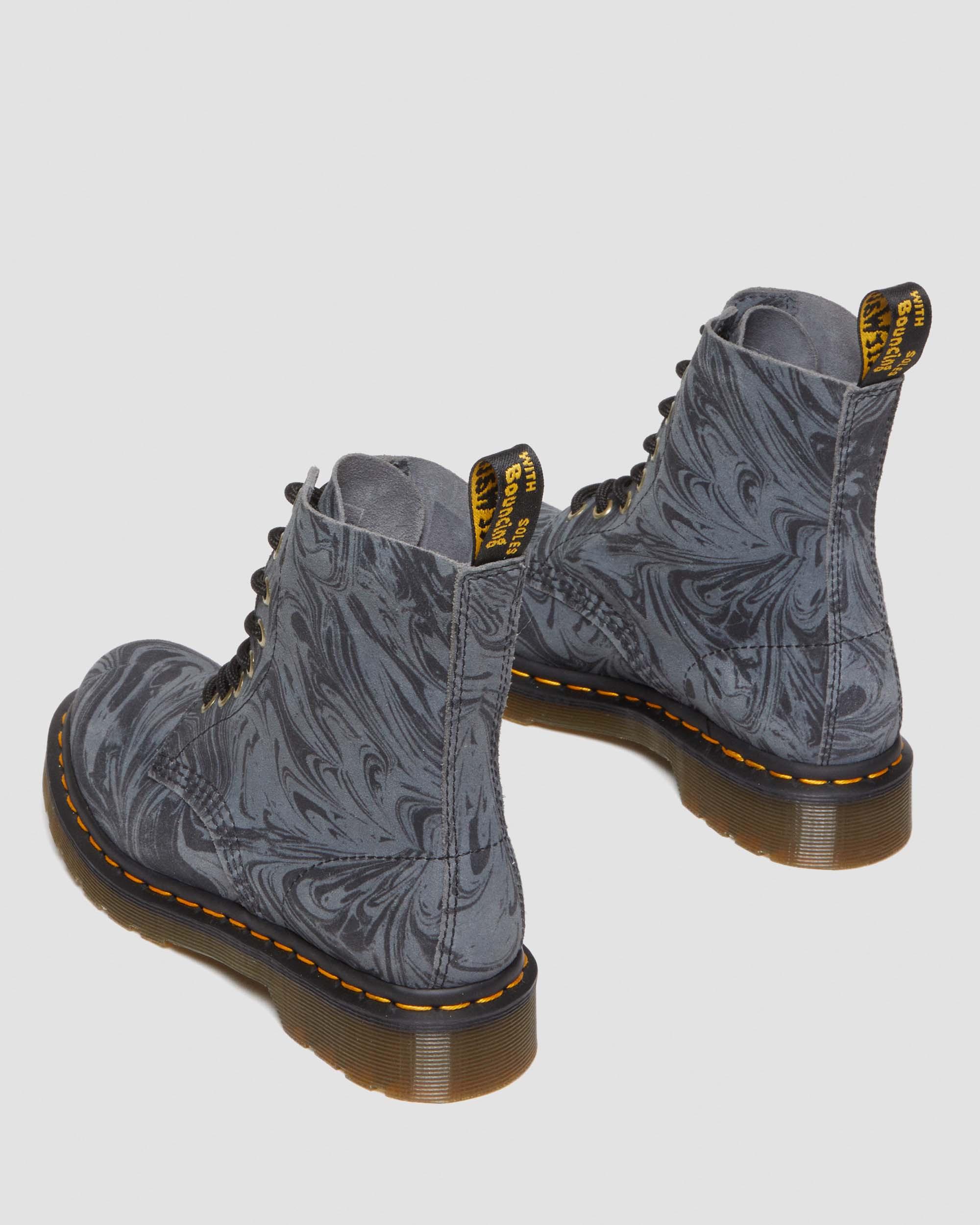1460 Pascal Marbled Suede Lace Up Boots
