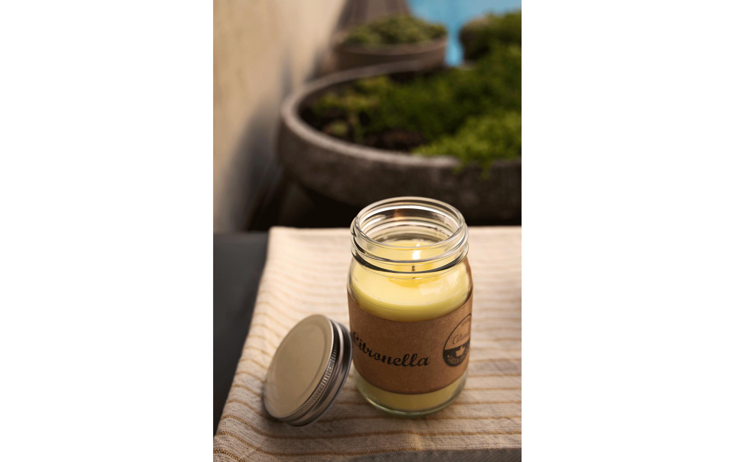 Gartenkerze Citronella Jar GelbAnti-Mückenkerze