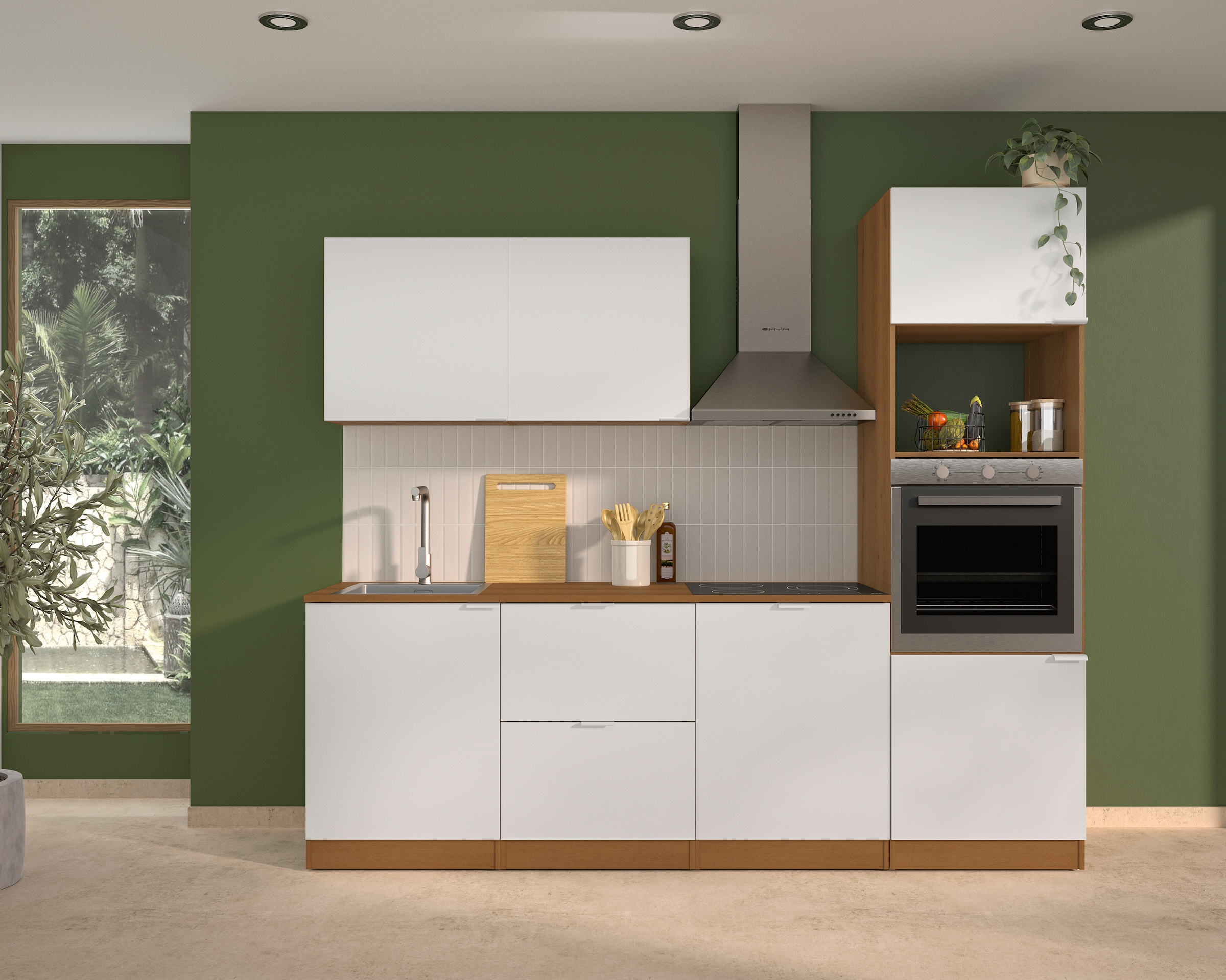 Gami Unterschrank »Eden Küche Unterschrank B.40 1 Tür« 1 Stk. tlg. Unterschrank 1-türig Breite 40 cm