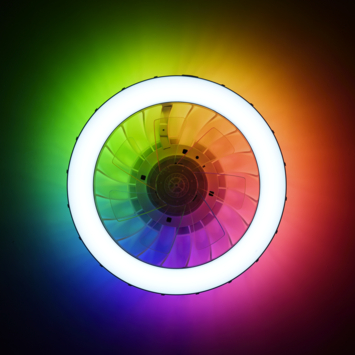 Brilliant plafondventilator Fanora met lamp en RGB functie 30W wit