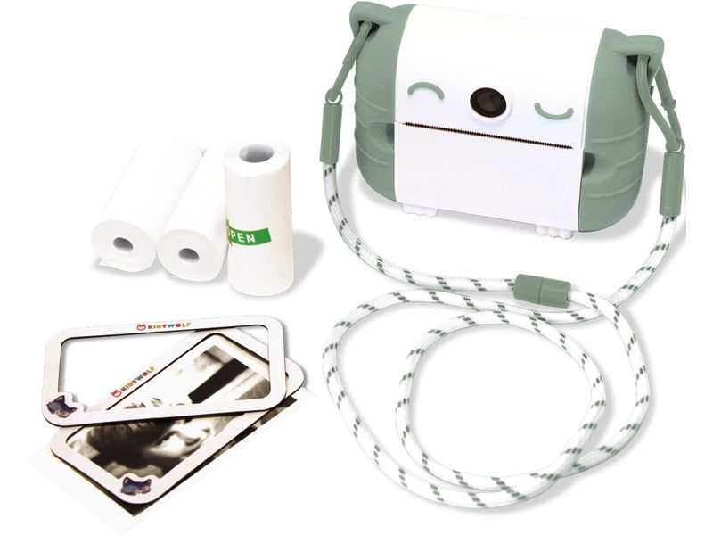 Kidywolf Sofortbildkamera Grün Fotoapparat mit integriertem Thermodrucker