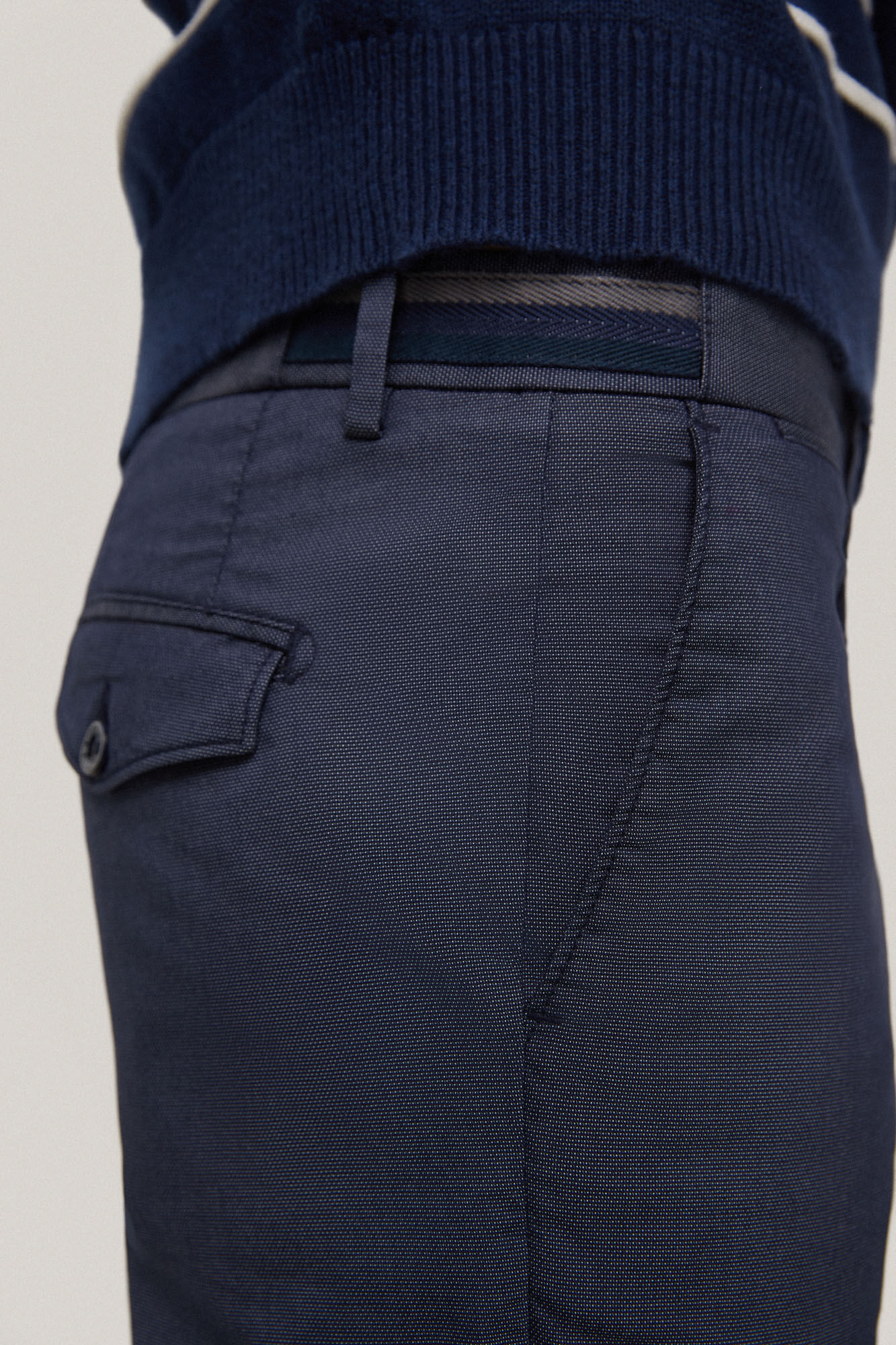 Bermuda chino com fitas - Azul
