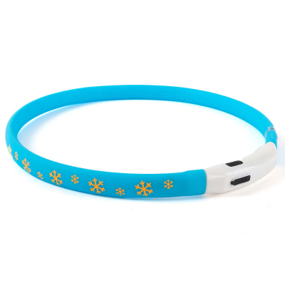 Freezack leuchtendes Halsband Flash snow blau