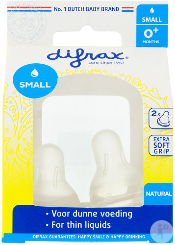Difrax Tetine Natural Small 0+ Mois 2 Pièces (671)