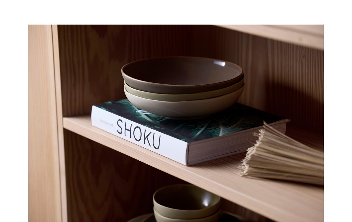 Suppen- & Pastateller Shoku Ø 21 cm, 6 Stück, GrünEssteller-Set