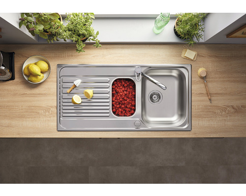 Blanco TIPo II 6 S spoelbak, 1000 x 500 mm, roestvrij staal, geborstelde afwerking, 526622