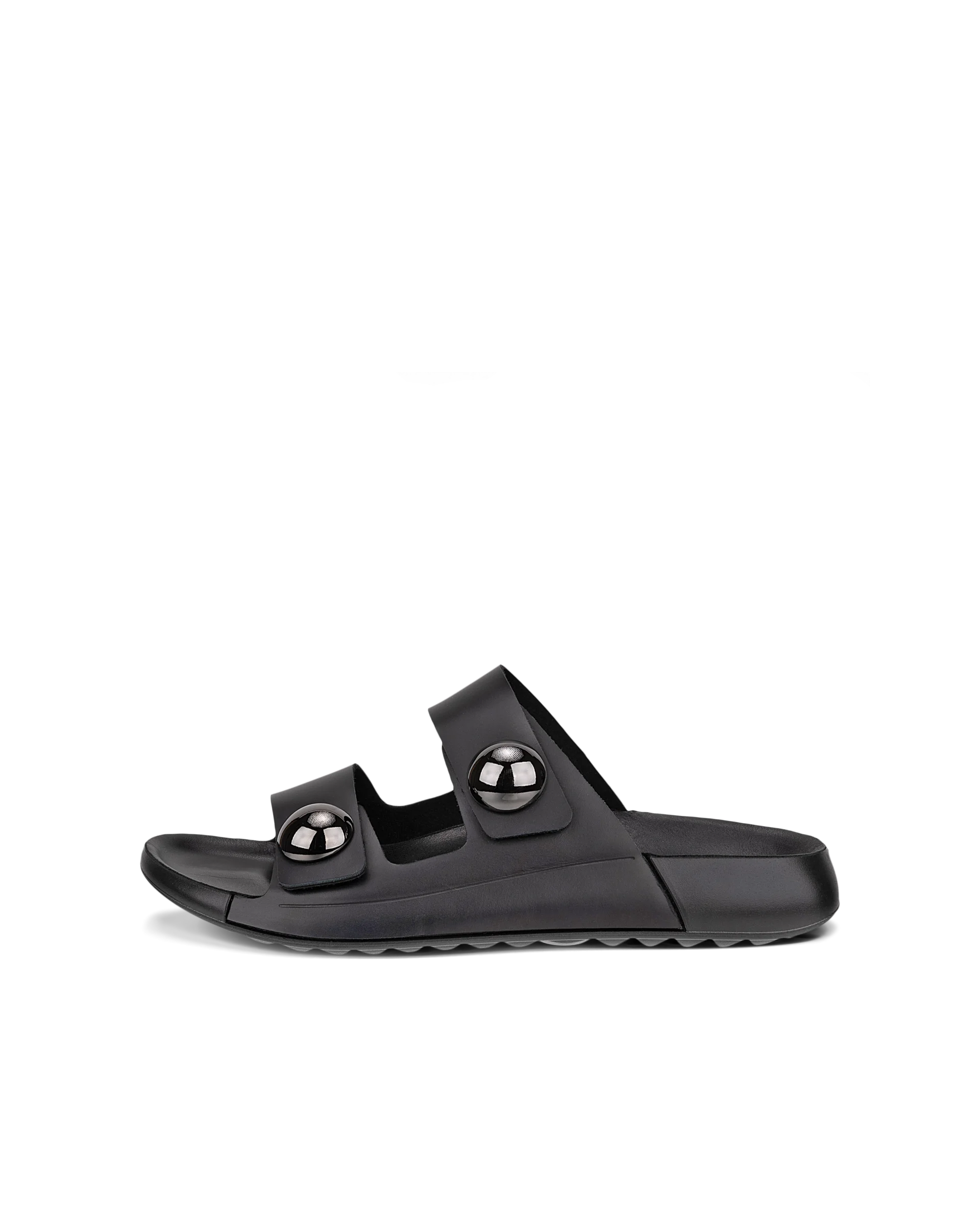 ECCO COZMO W Damen Ledersandale mit zwei Riemen Schwarz