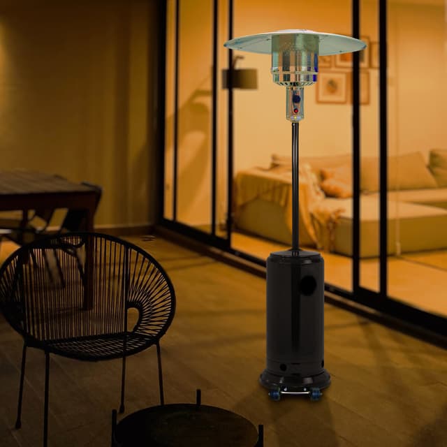 Fornorth Terrassevarmer Stand Patio 13kW gasdrevet, sort