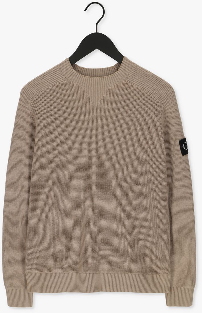 CALVIN KLEIN taupe calvin klein sweater monologo badge sweater