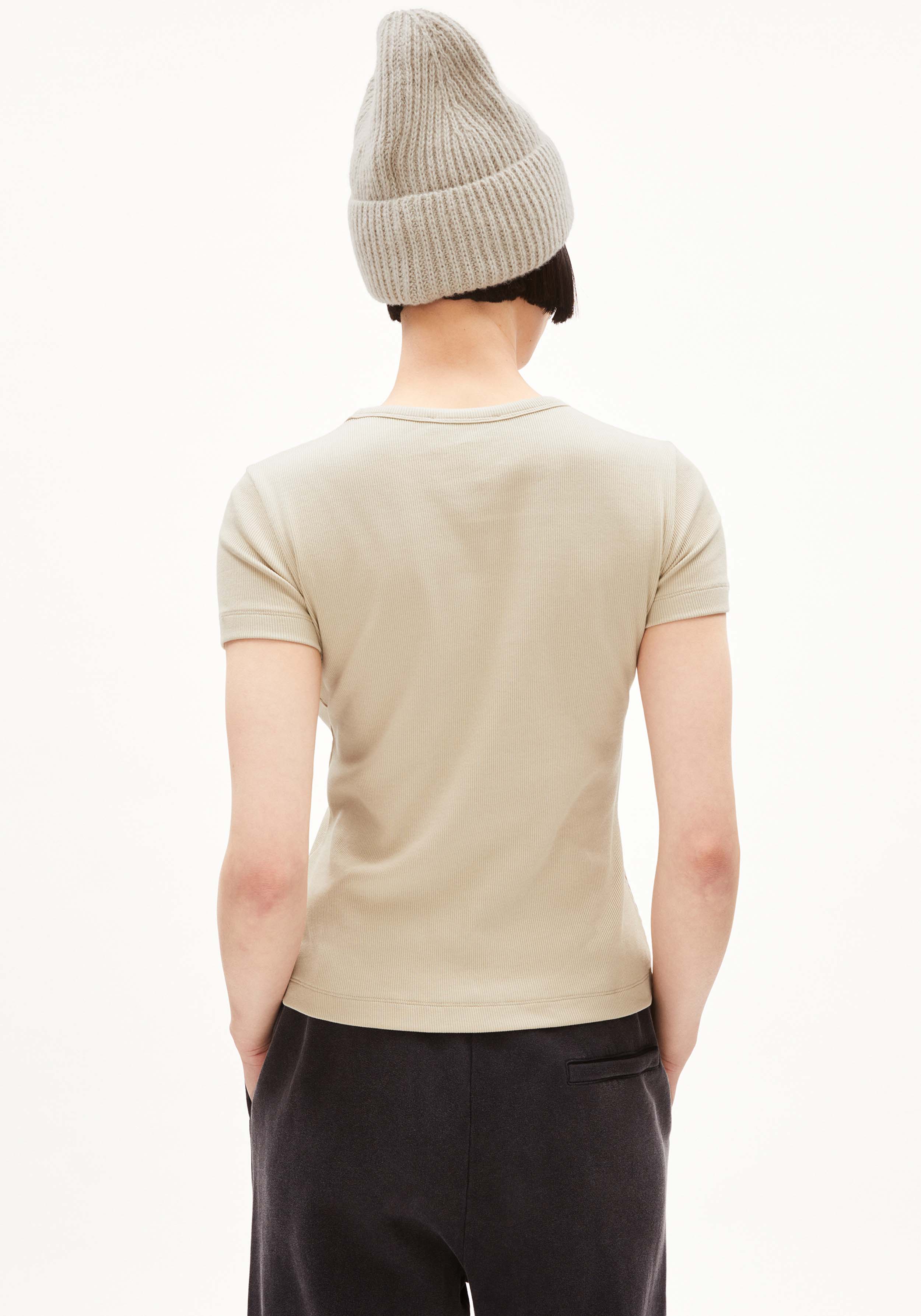 Armedangels Ripp-T-Shirt Kardaa Gravel