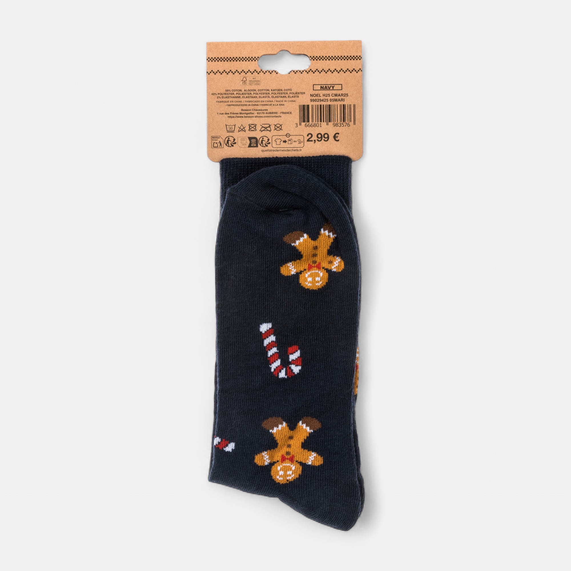 Chaussettes Homme bleu marine