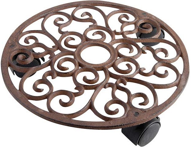 Esschert Design plantentrolley Esschert's Garden bruin D 29,3 H 6,6 cm