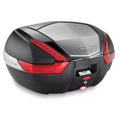 Top case Givi MONOKEY V47 REFLECTEURS ROUGE Universel - Noir
