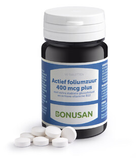Bonusan Foliumzuur Actief 400 mcg Plus Tabletten 90TB