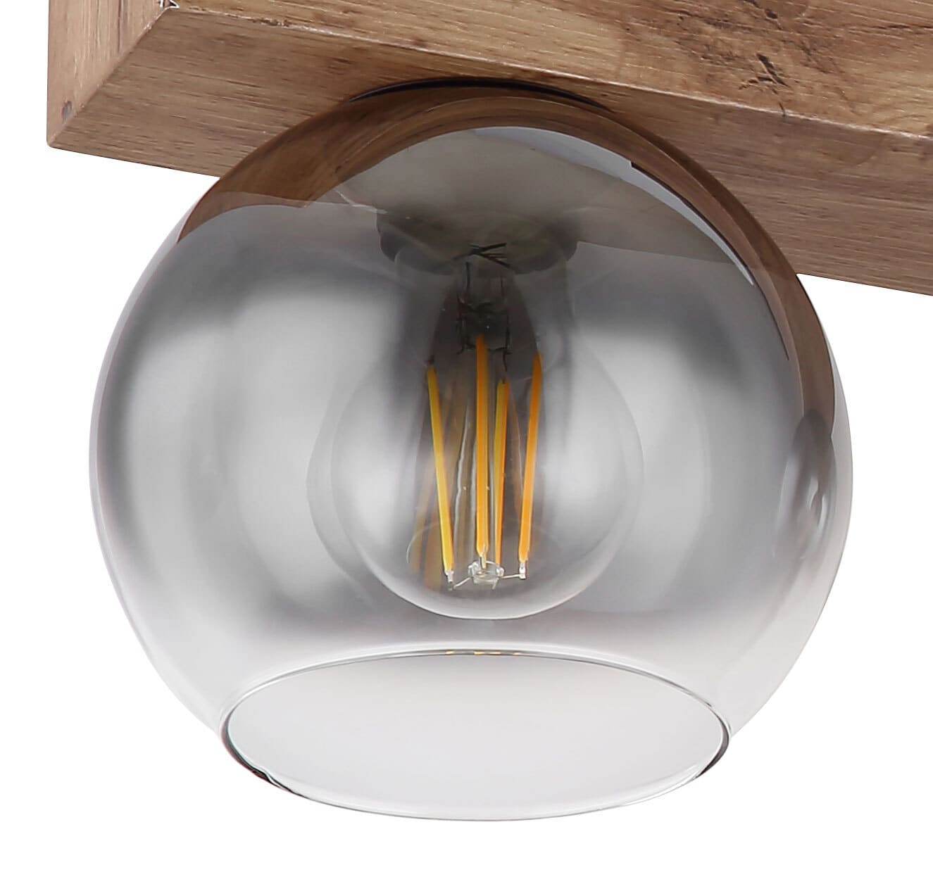 GLOBO Retrofit Deckenlampe Moitas 65x28 cm Holz/rauchfarbig