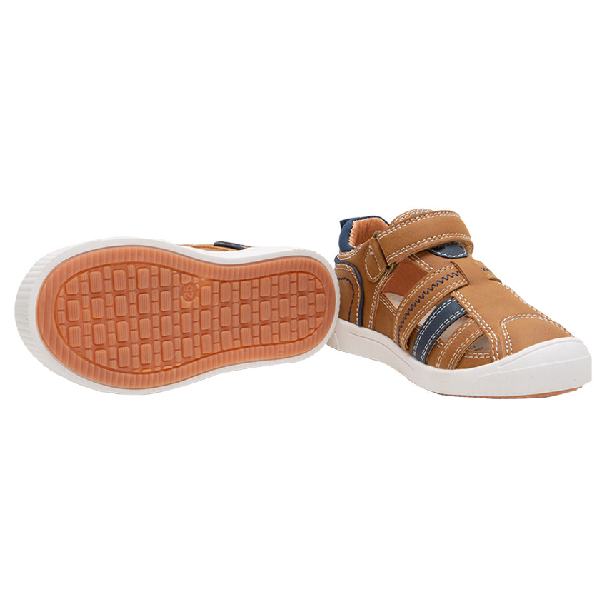 Sandales effet cuir à scratch pour garçon