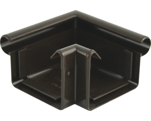 Marley buitenhoek, kunststof, vierkant, 90 graden, chocoladebruin RAL 8017, NW 70 mm