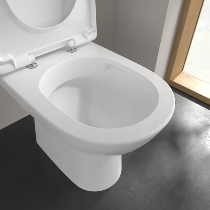 Villeroy & Boch O.novo randloos duoblok toilet CeramicPlus PK met AntiBac wit glans