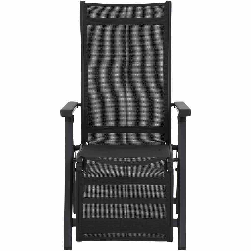 Relax-Gartenstuhl TESORO - matt-anthrazit - schwarz-silber