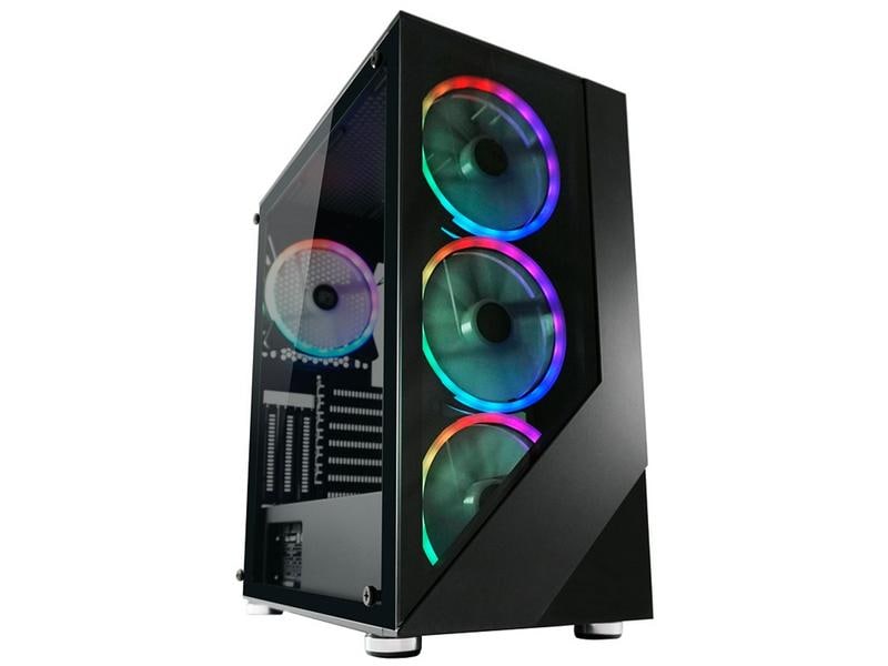 LC-Power PC-Gehäuse Gaming 803B Shaded_X Gaming-Midi-Tower mit Sichtfenster und RGB Beleuchtung