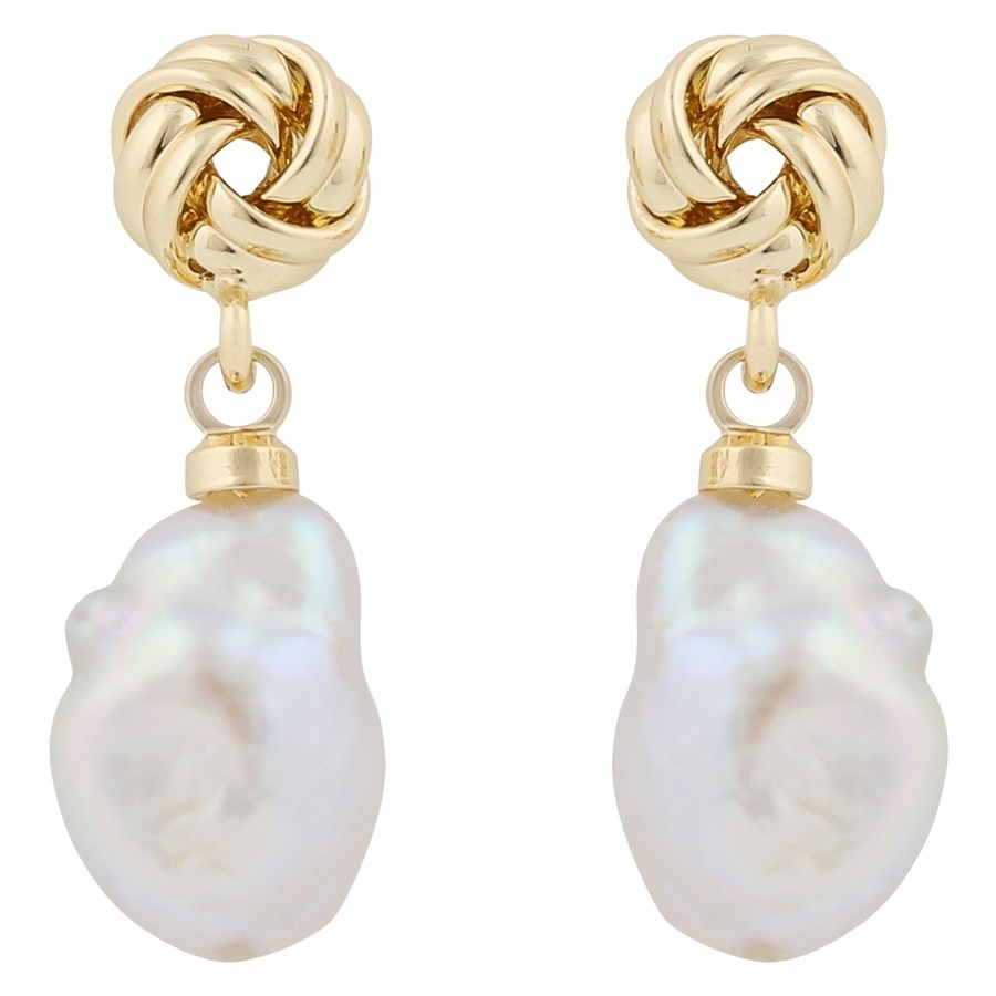 Snö Of Sweden Soap Pearl short Earring Gold/White