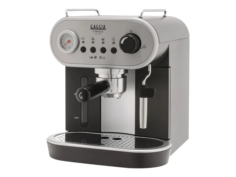 [OUTLET] - Gaggia Carezza Deluxe RI8525 - Kaffemaskine med capuccinatore - 15 bar - blæksort