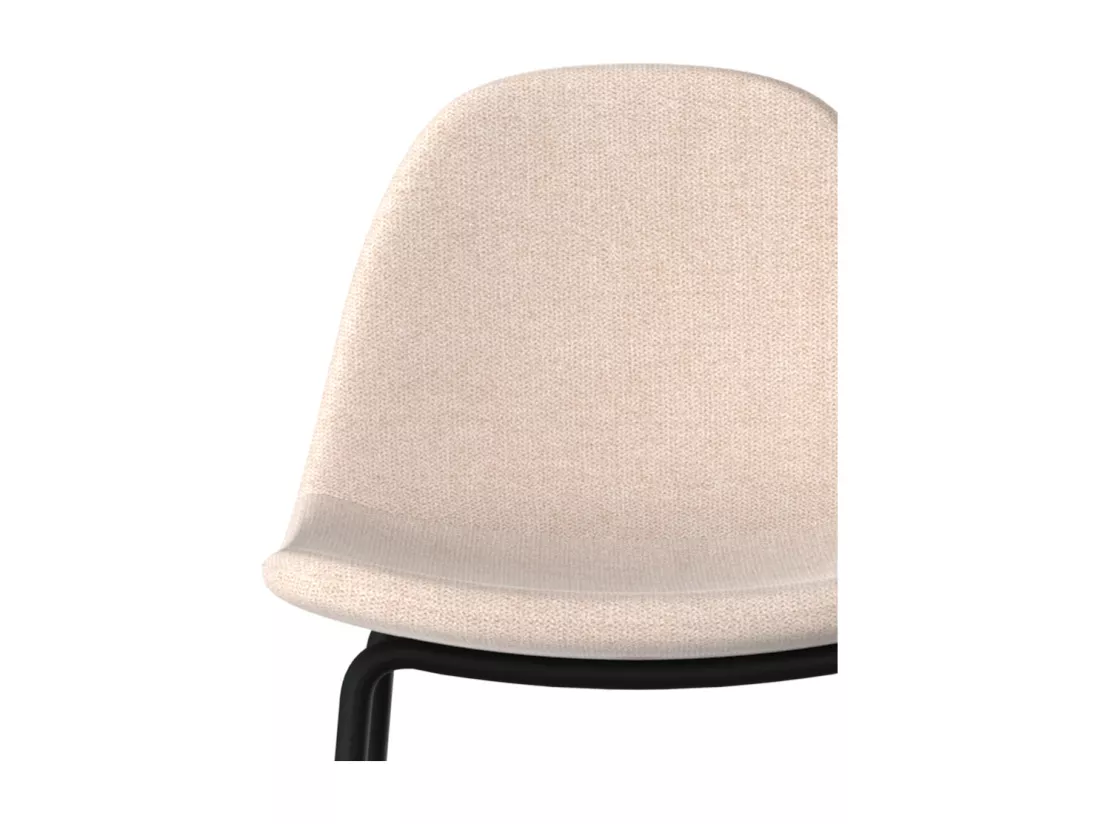 Lot de 2 chaises pour îlot central en tissu beige 65,5 cm - Henrik