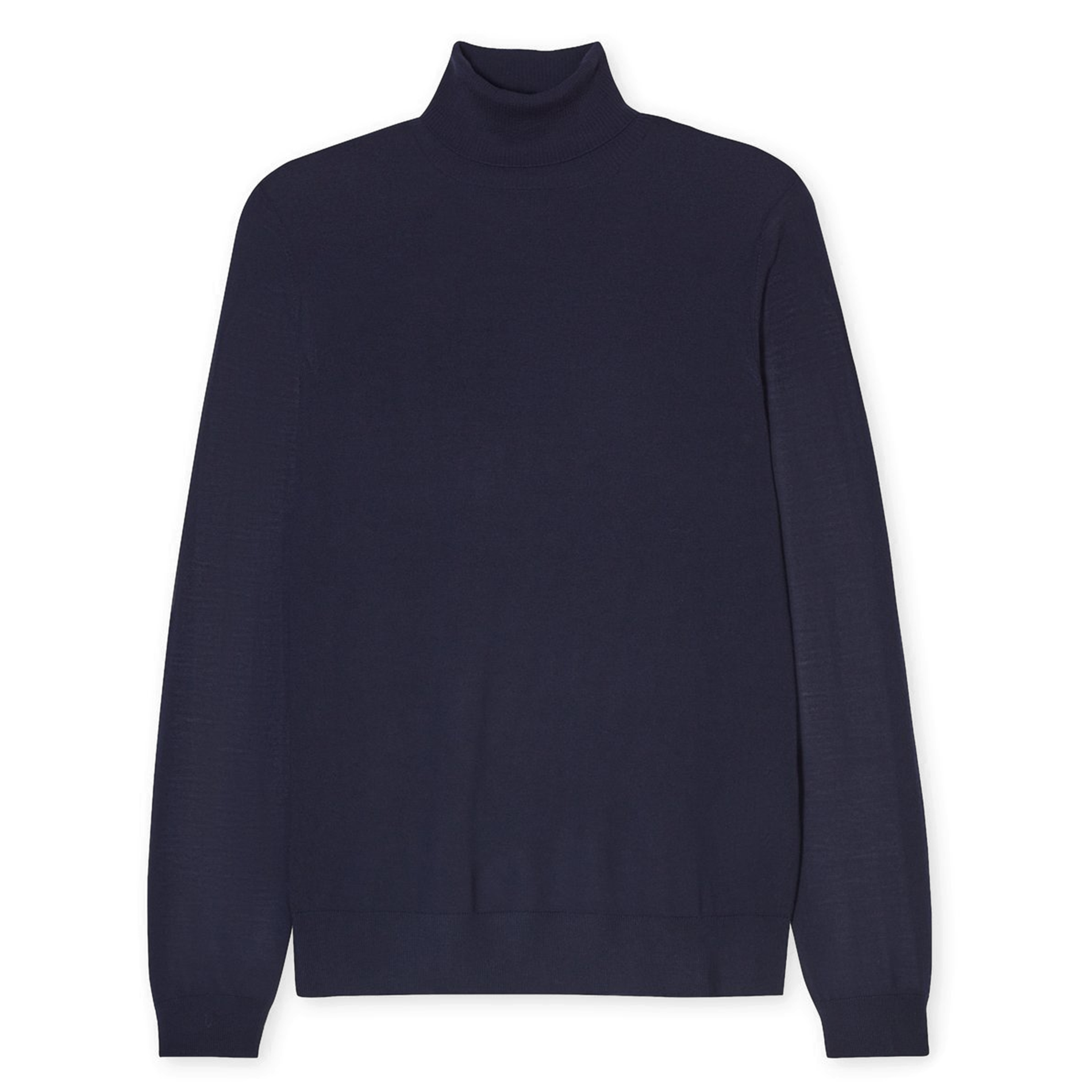 Pull à col roulé en laine| Bleu
