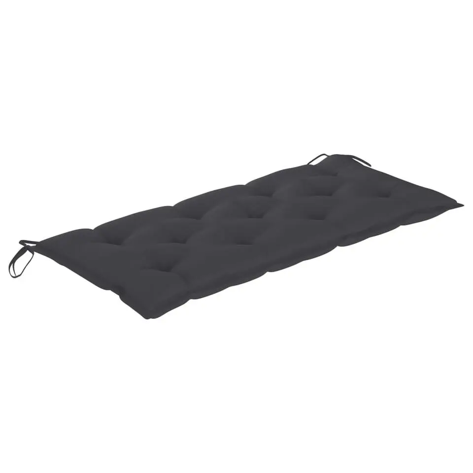 vidaXL - Tuinbank - Antraciet - Bamboe - 120 cm - Met kussen