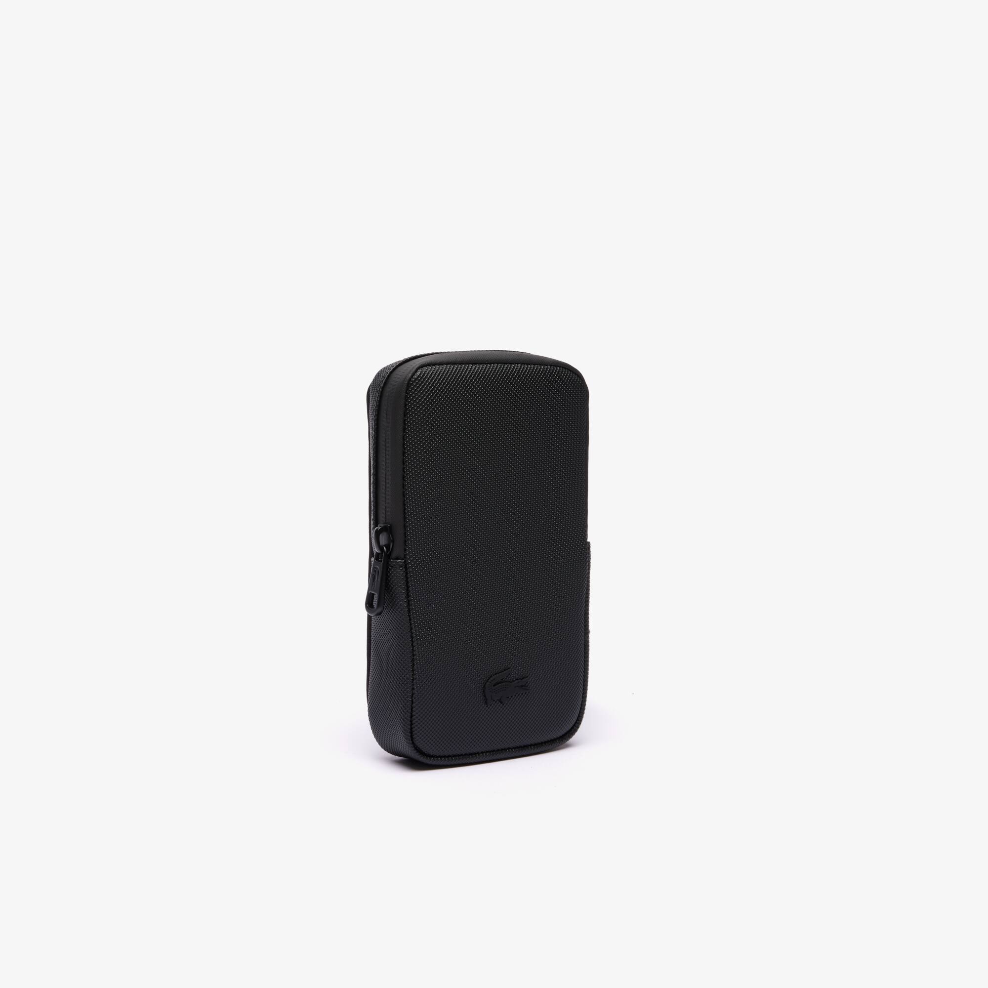 Pochette smartphone en petit piqué Coques iPhone - Noir - Lacoste - Homme