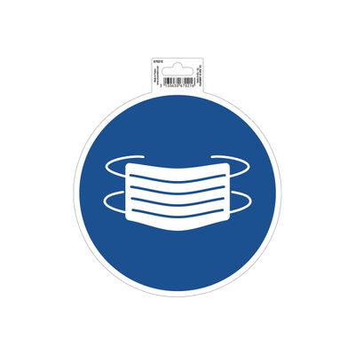 Exacompta - Pictogramme - masque obligatoire - 200 x 200 mm - bleu
