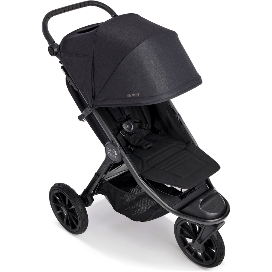 baby jogger Kombi-Kinderwagen City Elite 2 Opulent Black inklusive Babywanne, Sicherheitsbügel und Wetterschutz