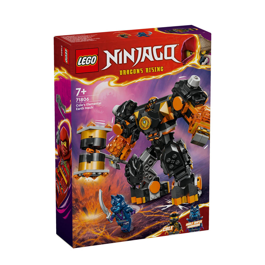 Ik raad deze set zeker aan!Cole's elementaire aardemecha Actiefiguur Speelgoed voor Jongens en Meisjes 71806