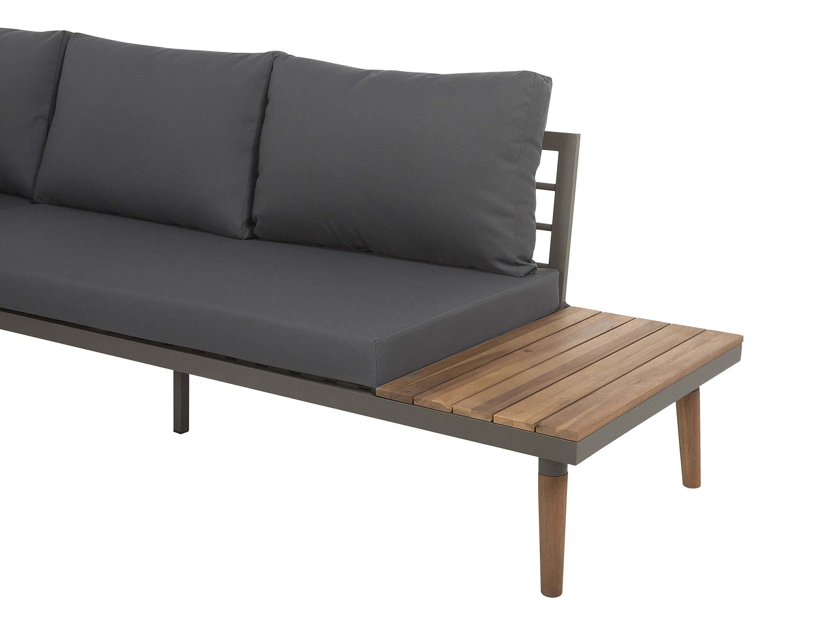 Tuin hoekloungeset met tafel 5-zits CORATO Acaciahout Grijs