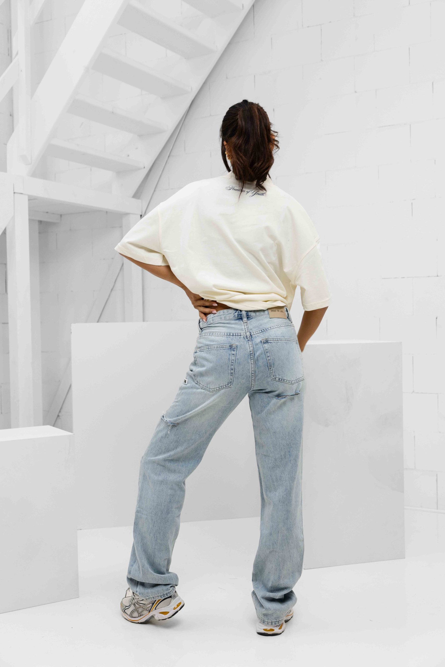 Equalité Dani Boxy T-Shirt Dames Gebroken Wit