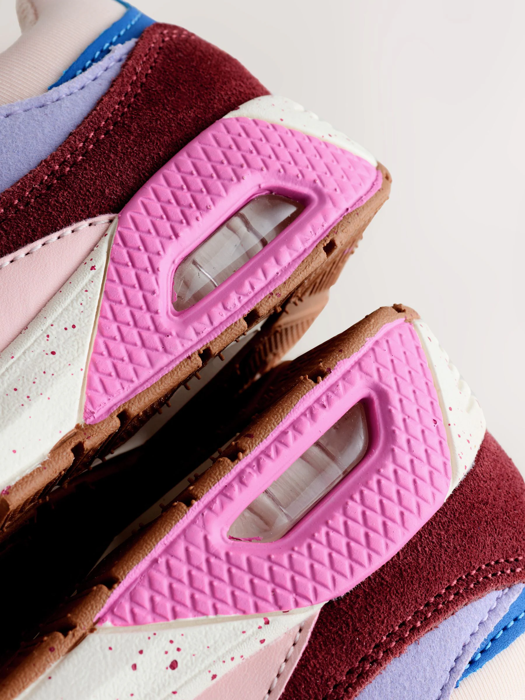 Multi roze - Sneakers met dikke zool en elastische veters