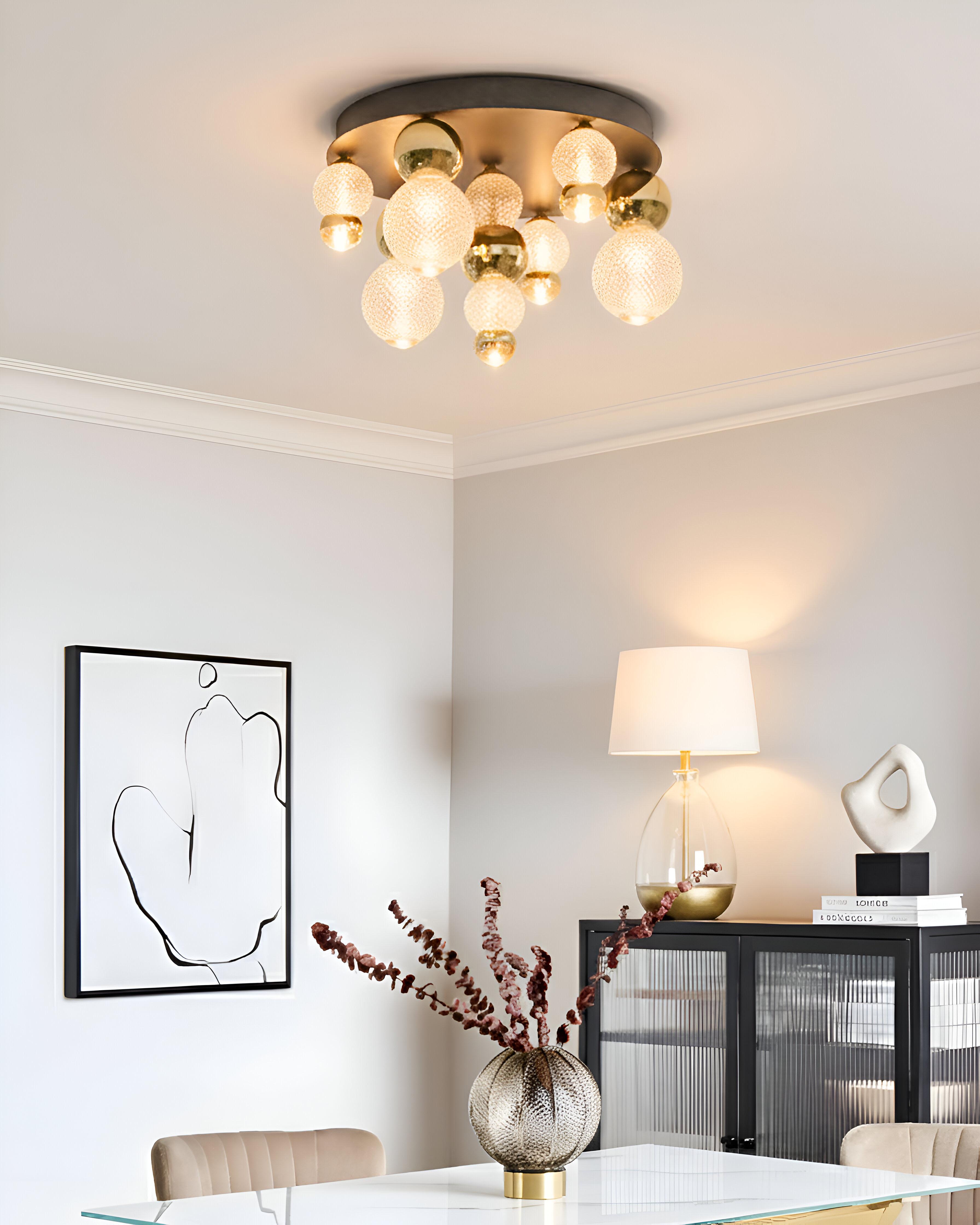 LED plafondlamp SORA Glas Goud