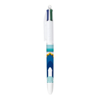 BIC 4 Couleurs Décors tournants - Stylo à bille 4 couleurs - 1 mm - différents modèles disponibles
