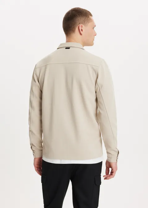 Overshirt met ritssluiting zand (ZND.L)