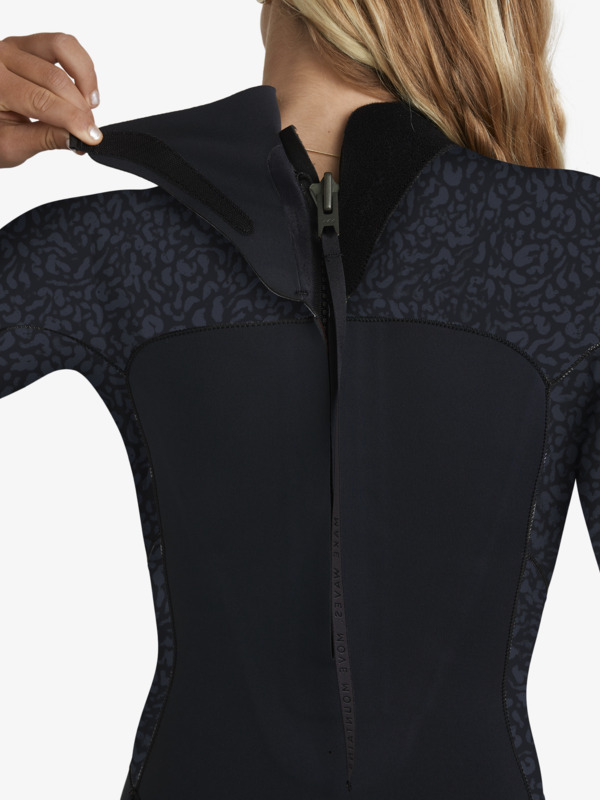 4/3mm Swell Natural Combinaison de surf back zip Noir Femme