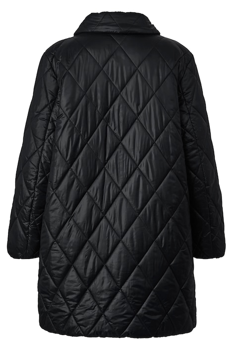 Steppjacke, oversized, Rhombenstepp, 2-Wege-Zipper, Langarm