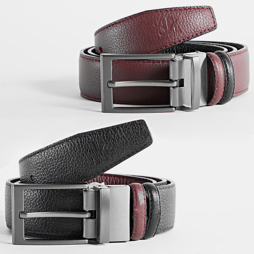 Ceinture Réversible CC-6127 Noir Bordeaux