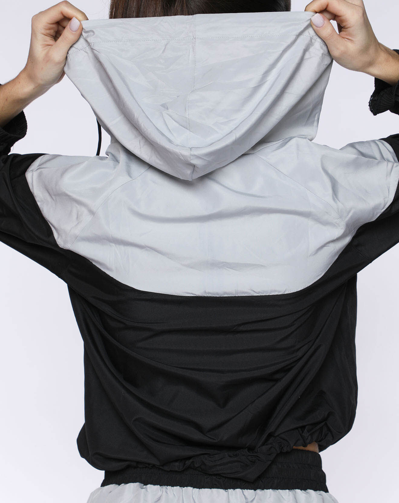Onamaste Top de sport avec capuche noir/gris