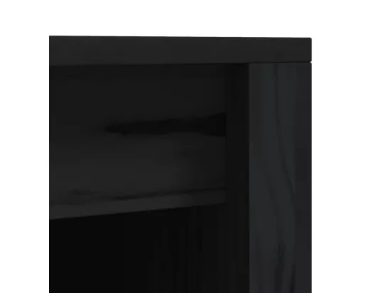 Armoires de cuisine d'extérieur 2 pcs noir bois de pin massif
