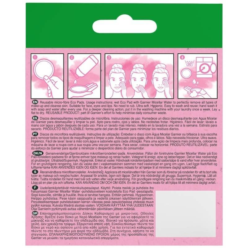 Garnier Skinactive Micellar Reusable Eco Pads 3 Pieces