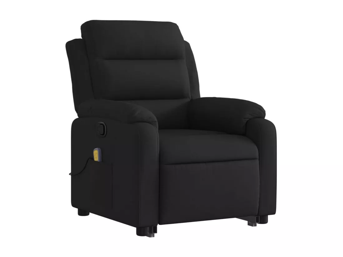 Fauteuil massant inclinable Noir Tissu