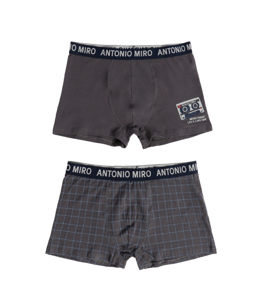 Antonio Miro Pack 2 Boxers Cassete cinza