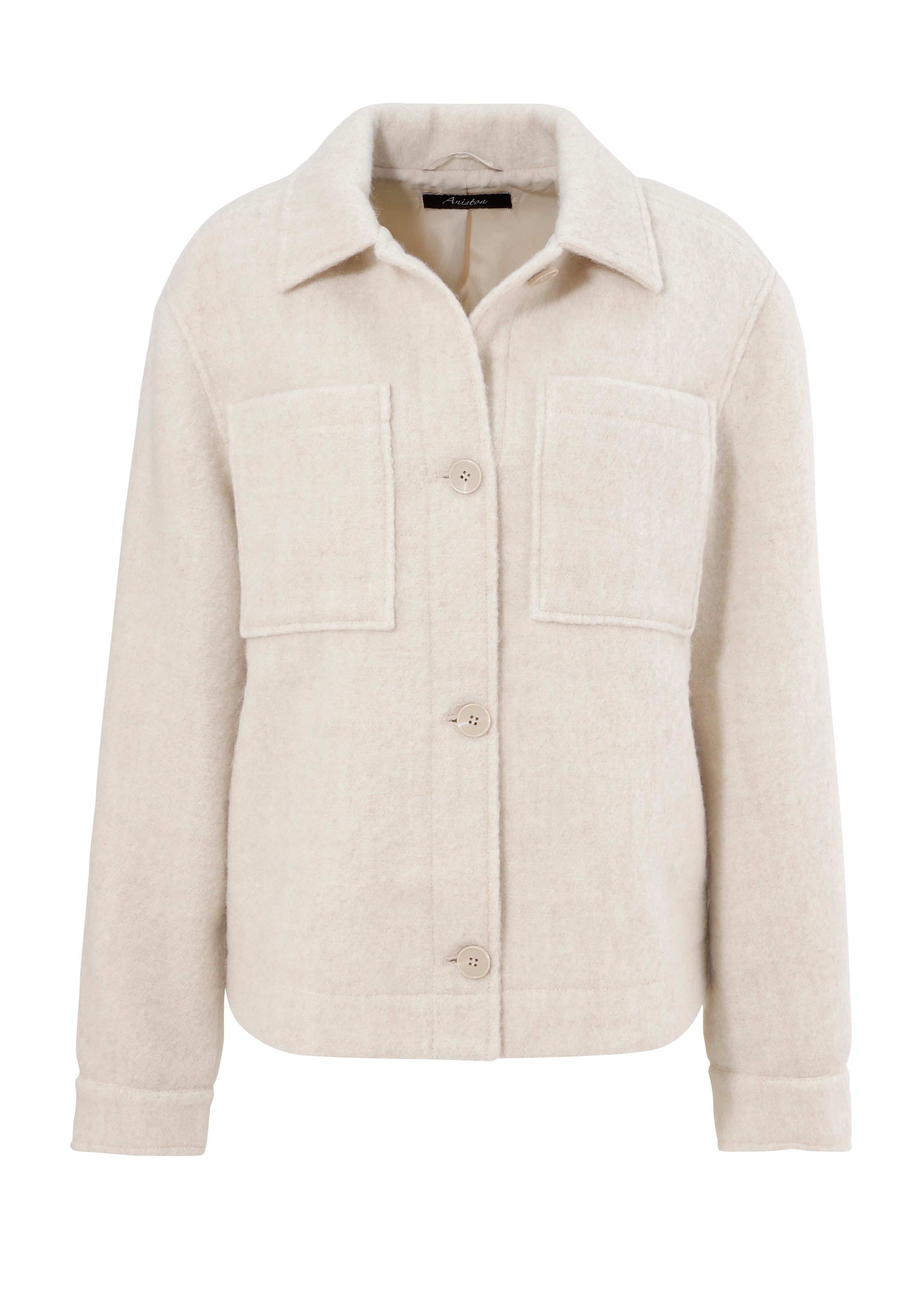Aniston CASUAL Fleecejacke mit tonigen Knöpfen zu schliessen
